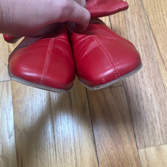 BY FAR Red Este Ankle Boots - Picture 8 of 11